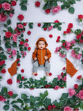 Leichte Kinder-Übergangsjacke mit Kapuze – Orange