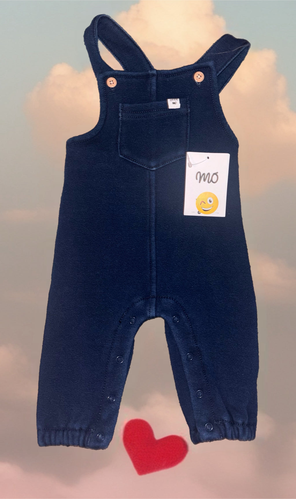 Bequemer Baby-Strampler „Soft Denim Look“ – Dunkelblau