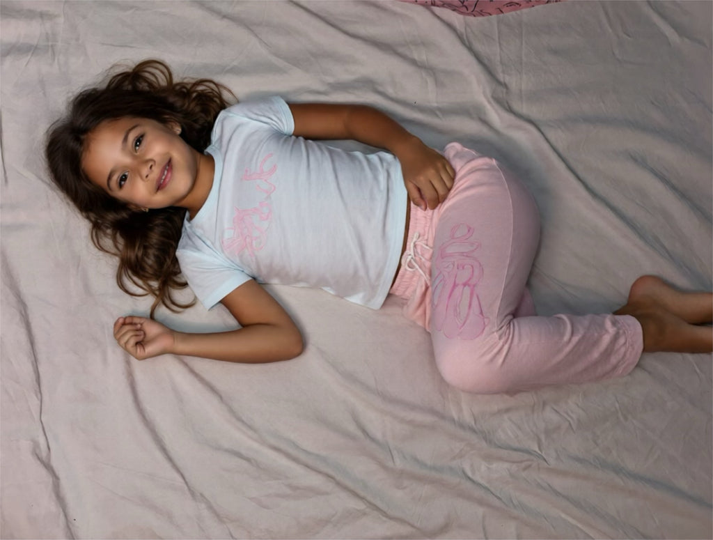 Rosa Kinder-Leggings mit süßen Zauber-Motiven – Weich & Beque