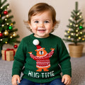 Weihnachts-Pullover „Hug Time“ – Grüner Kinder XMAS Sweater