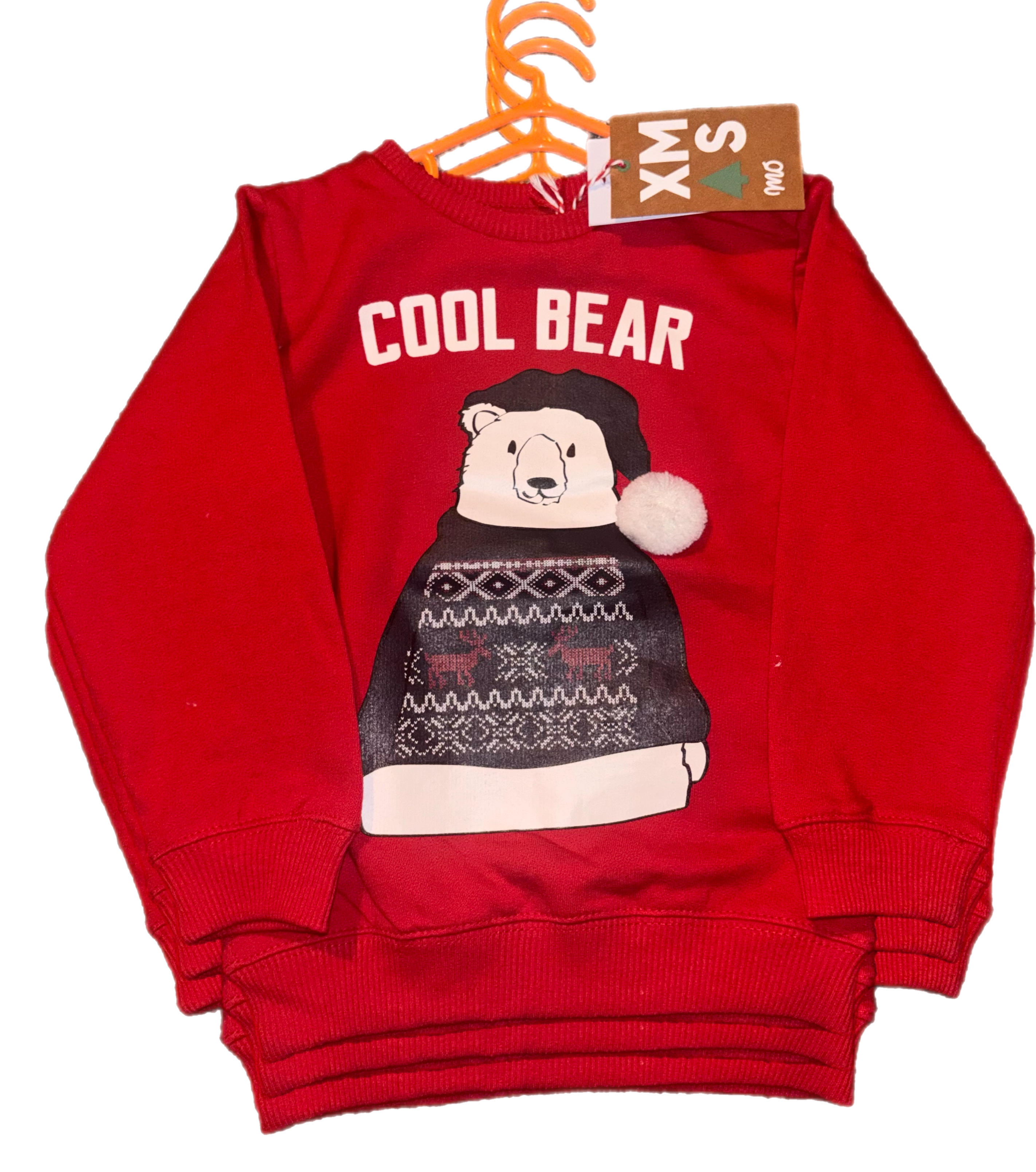 Weihnachtspullover „Cool Bear“ – Warmer Kuschelpulli für Kinder