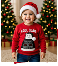 Weihnachtspullover „Cool Bear“ – Warmer Kuschelpulli für Kinder