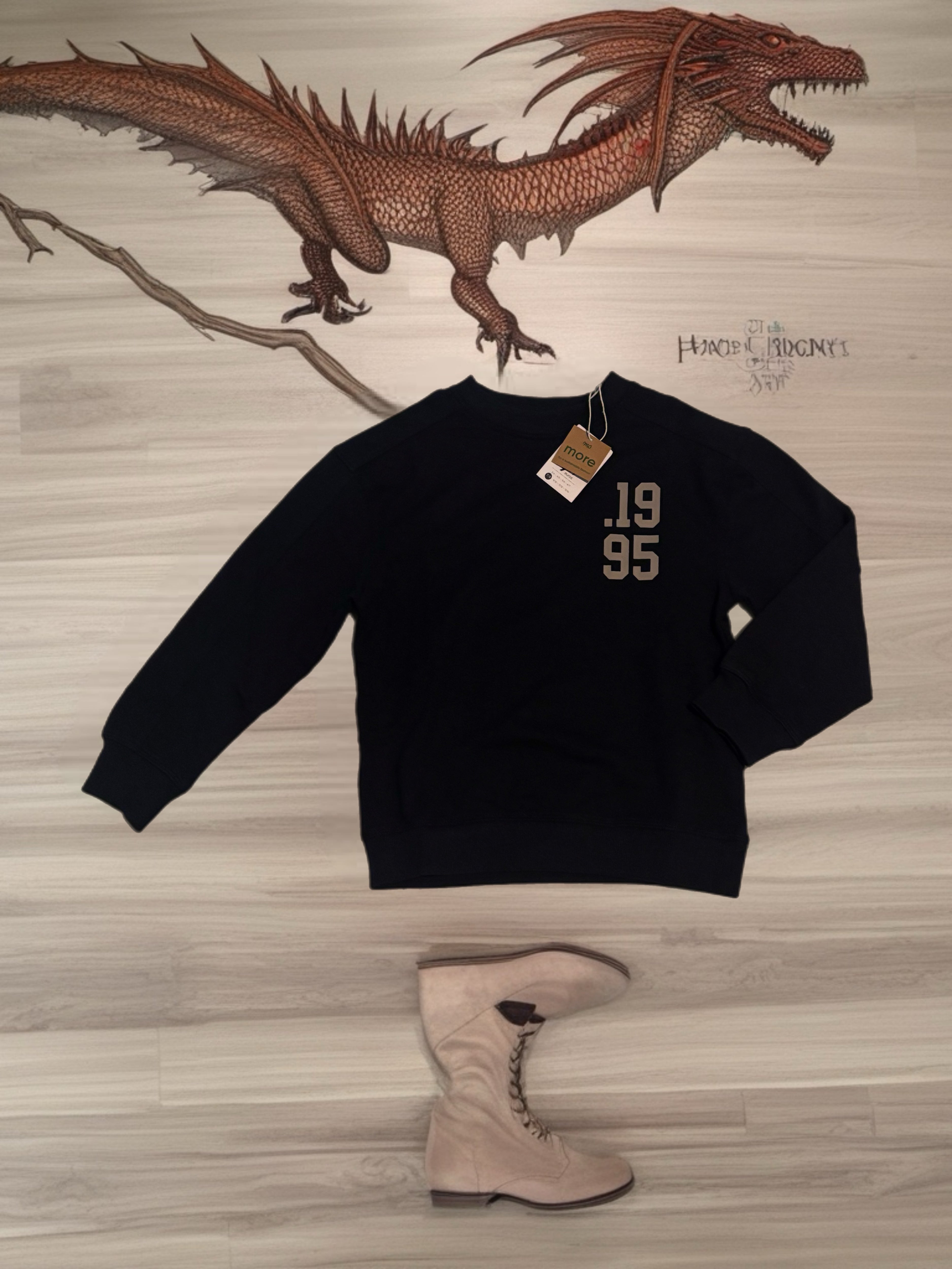 Jungen Sweatshirt „1995“ – Dunkelblau, warm & stylisc