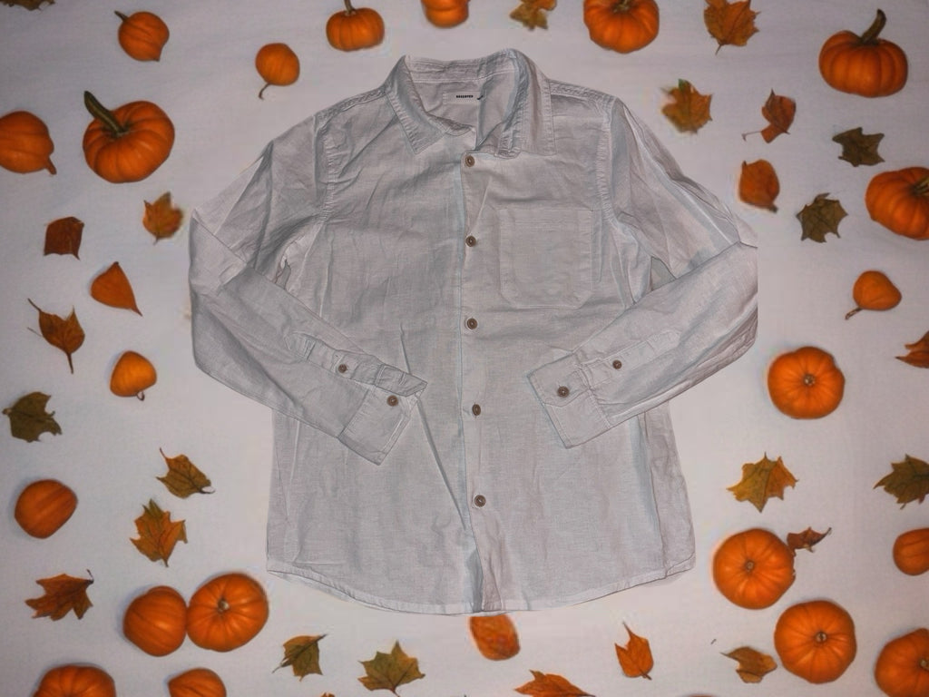 Klassisches Hemd für Jungen – Weiß, Langarm