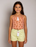 Sinsay Sommer-Set – Papaya Top + Gelbe Shorts (2-teilig)